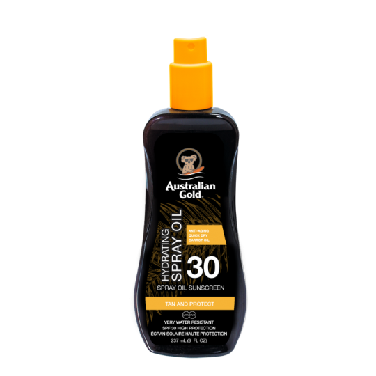 Australian Gold - SPF 30 Spray Oil With Tea Tree and Carrot Oils 237 ml