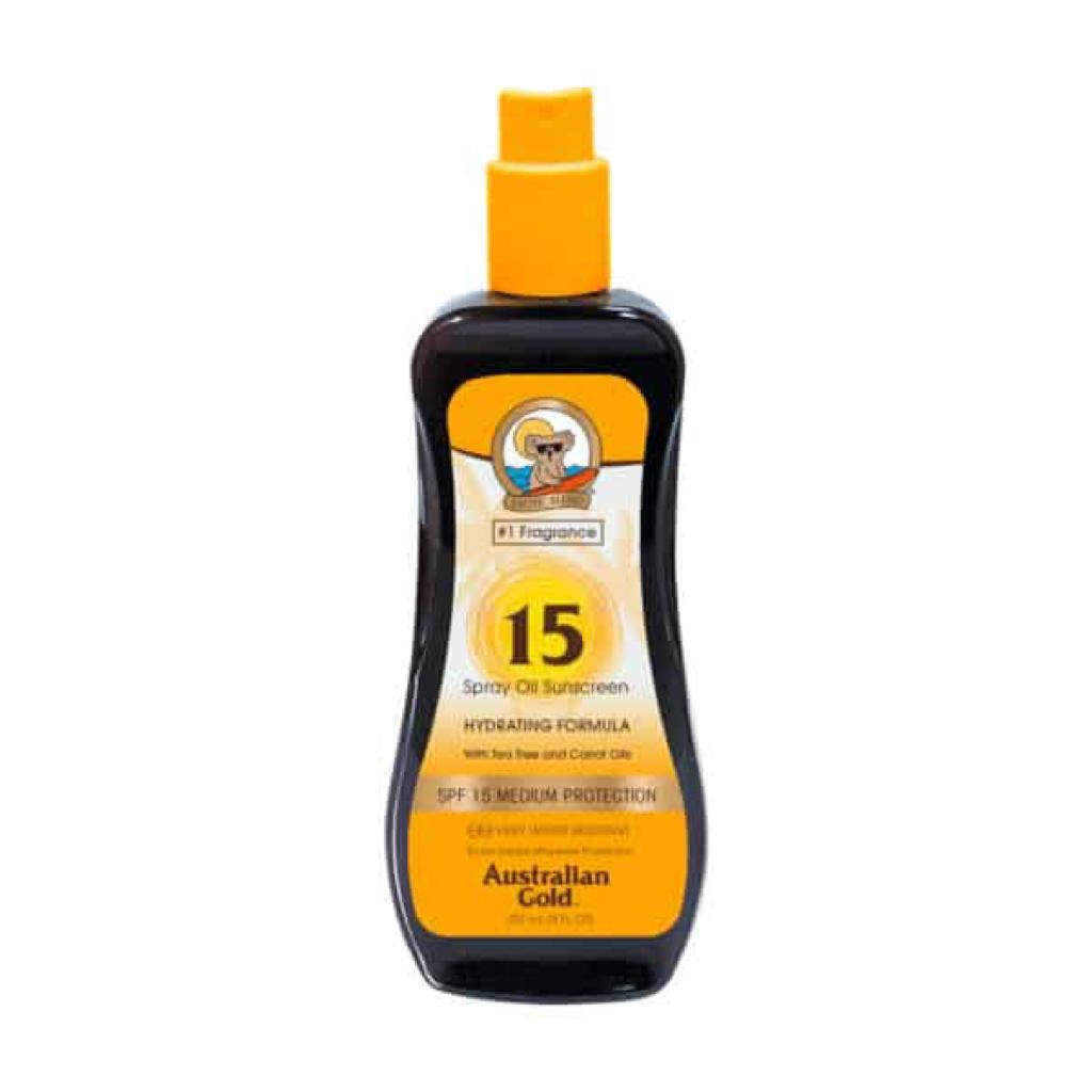 Australian Gold - SPF 15 Spray Oil With Tea Tree and Carrot Oils 237 ml